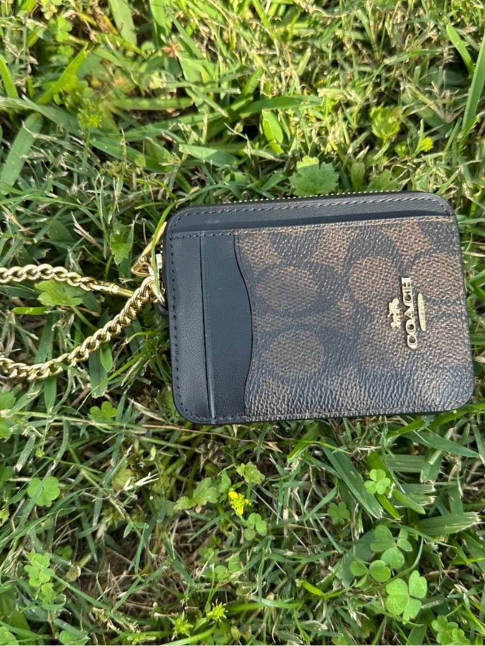 Coach Zip Card Case in Signature Canvas